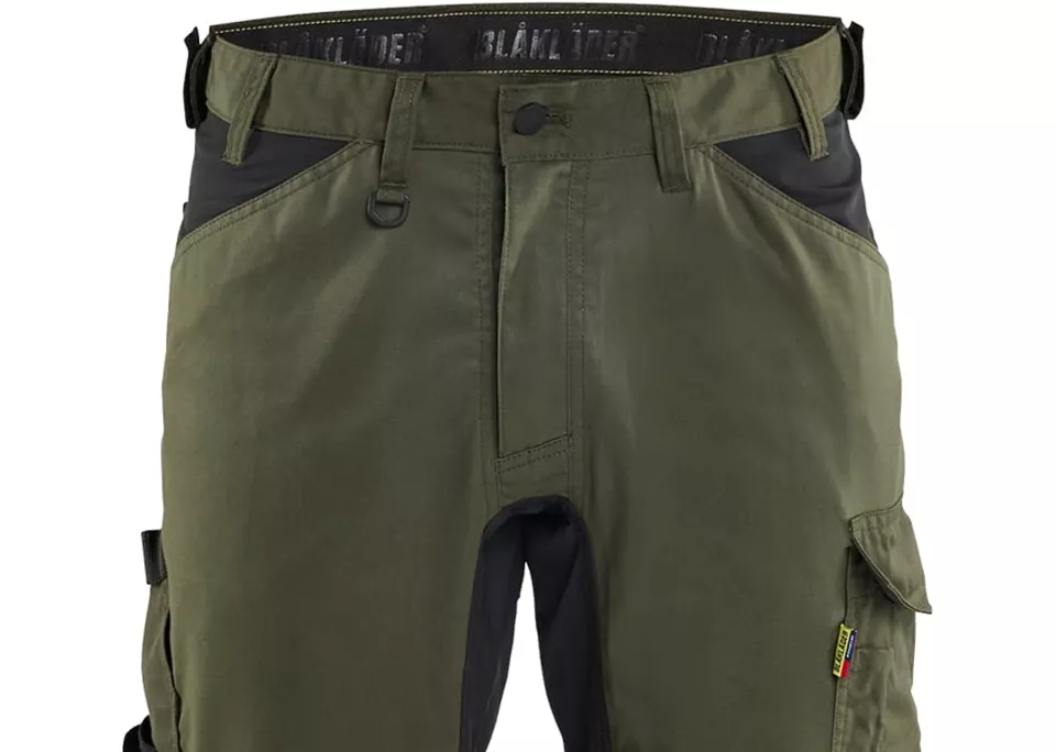 Blaklader 175118324298, Stretch Craftsman Work Trousers, Forest Green/Black, image 4, gallery thumbnail