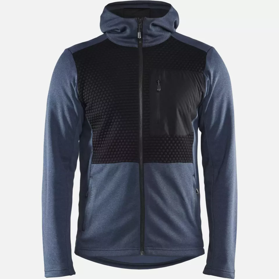 Blaklader 354025338299, Hooded Sweatshirt with Zipper, Dove Blue/Black, image 1, gallery thumbnail