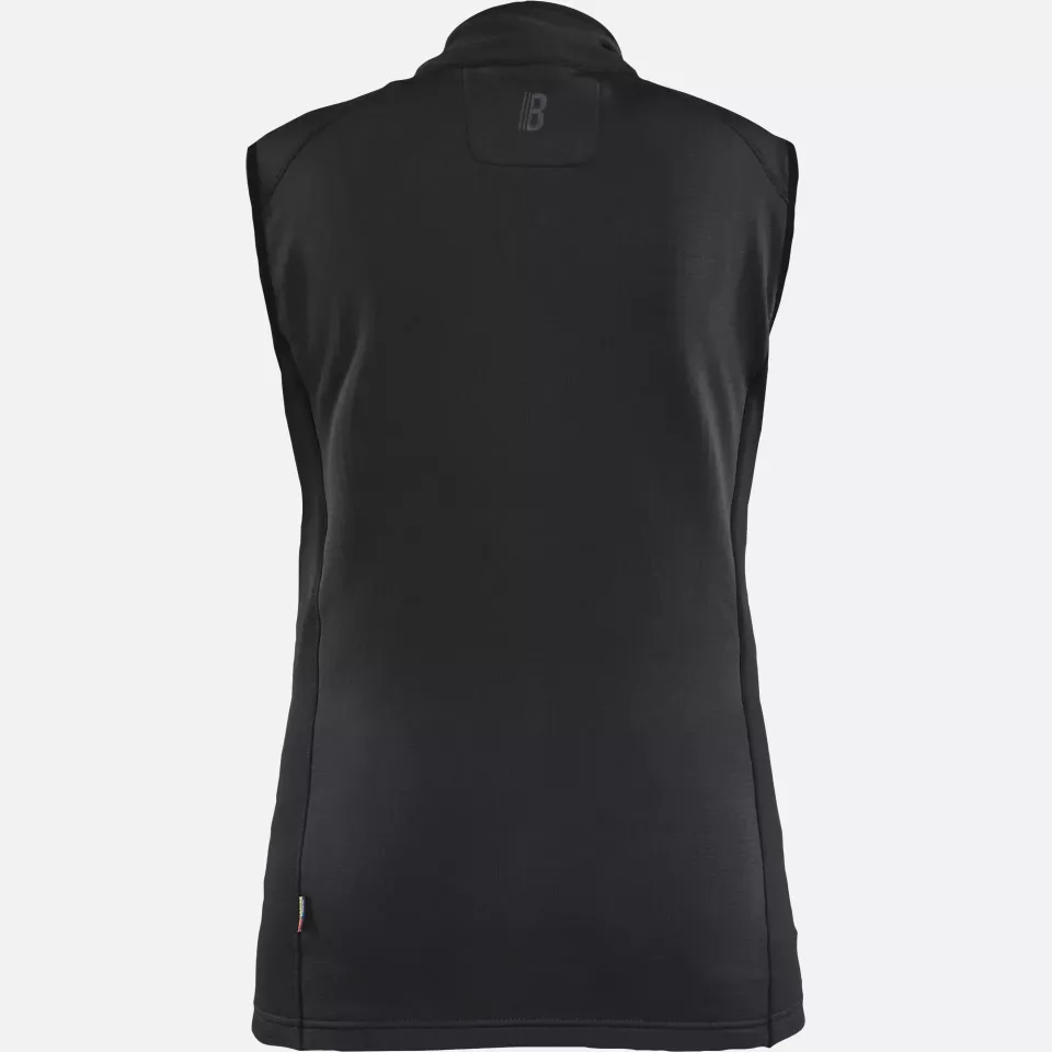 Blaklader 474625399900, STRIKER Ladies Fleece Vest, Black, image 4, gallery thumbnail
