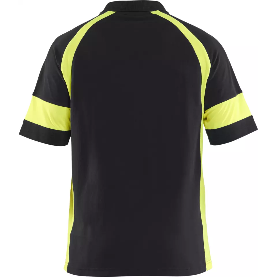 Blaklader 352810509933, High Vis Polo Shirt, Black/Yellow, image 4, gallery thumbnail