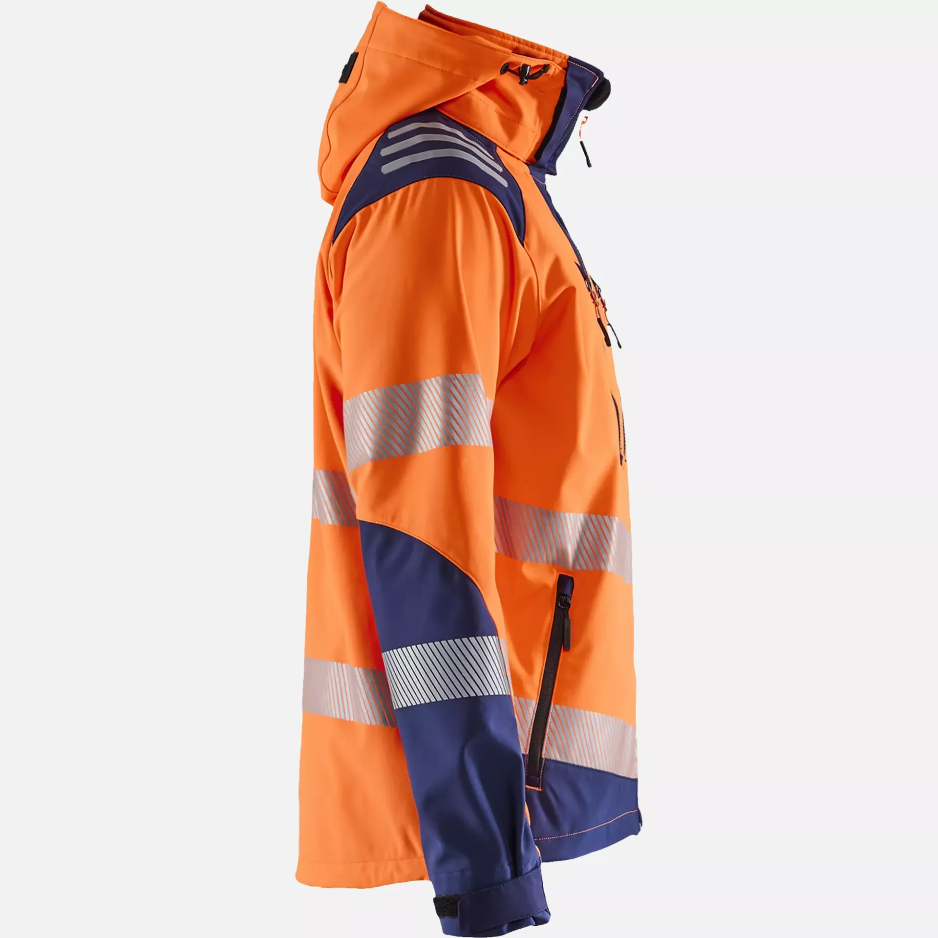 Blaklader 449125135389, High Vis Softshell Jacket, Orange/Navy Blue, image 2