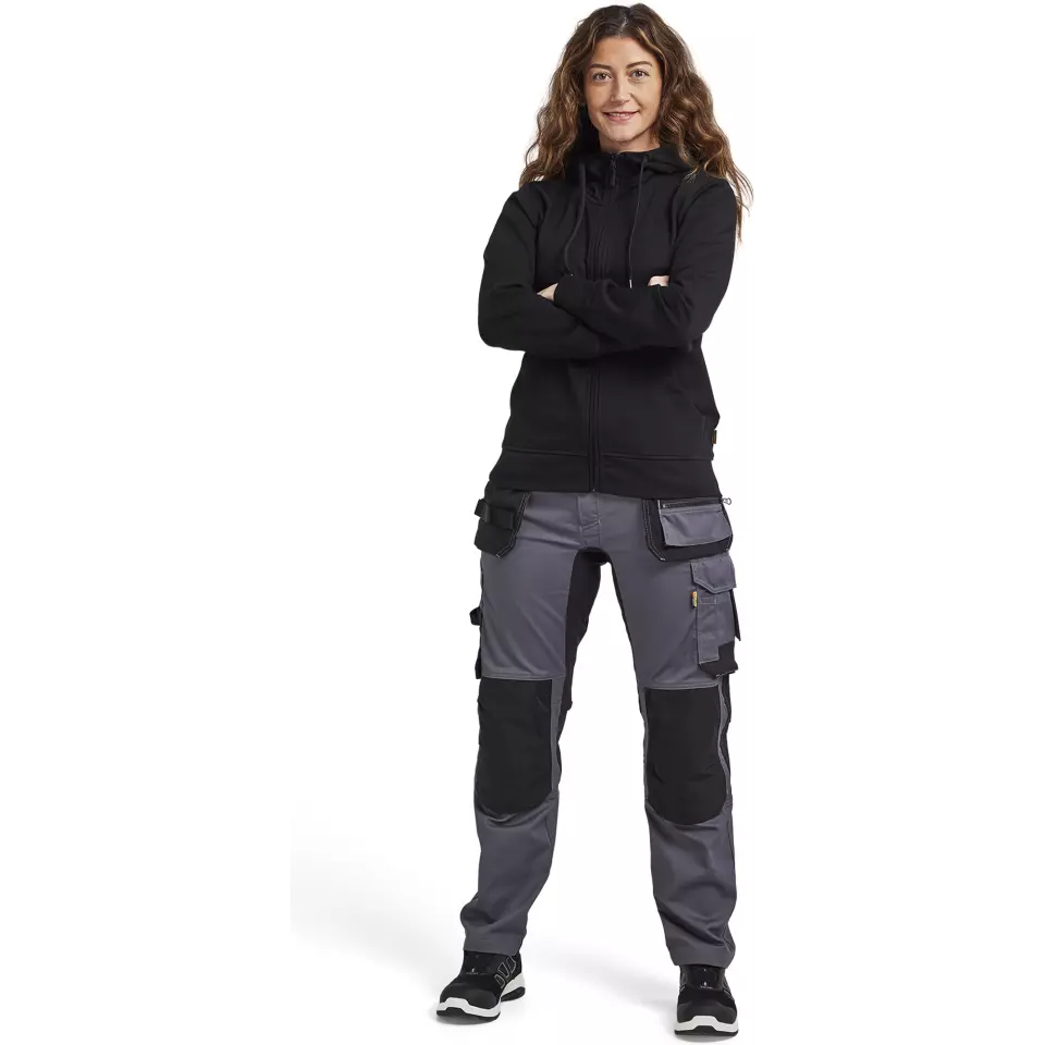 Blåkläder 339511589900, Ladies Zip Hoodie, Black, image 5, gallery thumbnail