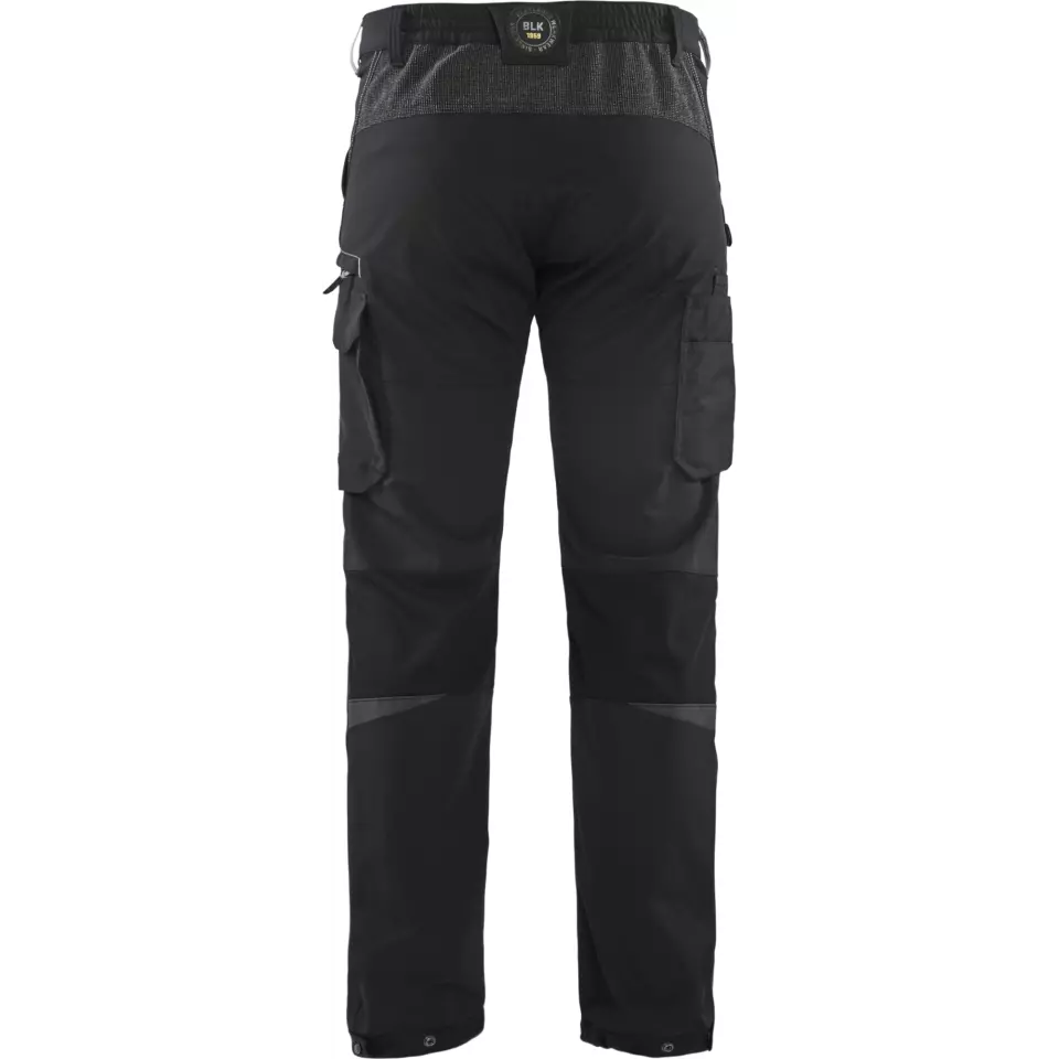 Blaklader 142216459998, 4-Way Service Stretch Work Trousers, Black/Dark Grey, image 4, gallery thumbnail