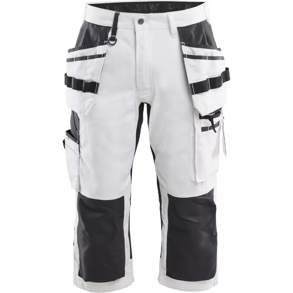 Blåkläder 191213101099, Painter Pirate Stretch Shorts, White/Black, image 1, gallery thumbnail