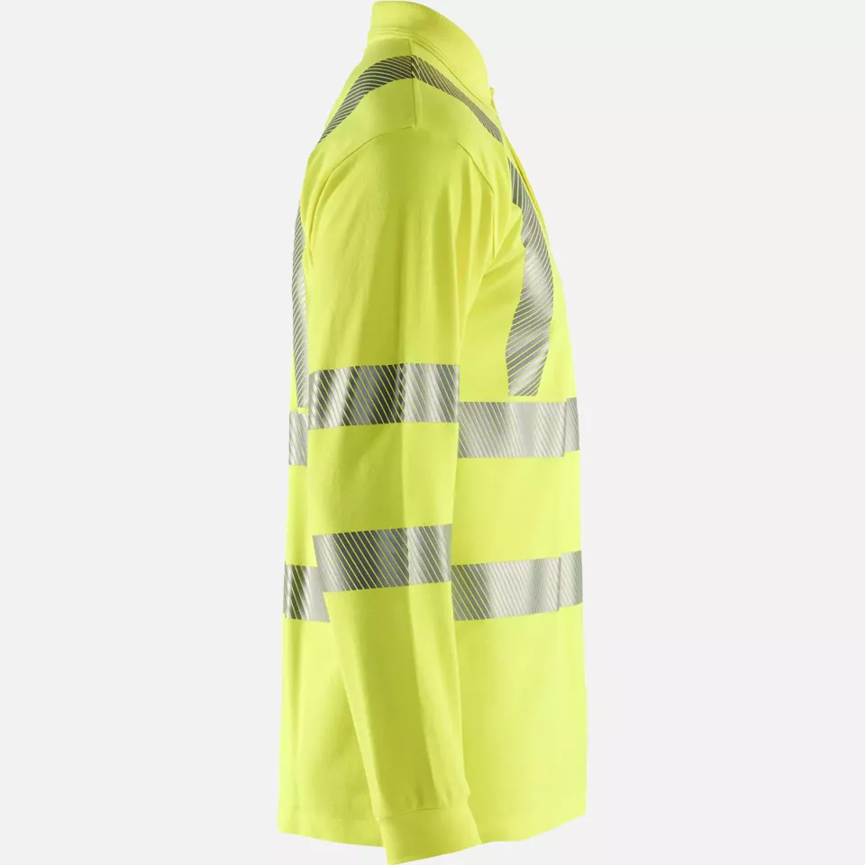 Blaklader 343917413300, Long Sleeve Multinorm Polo Shirt, Yellow, image 2, gallery thumbnail