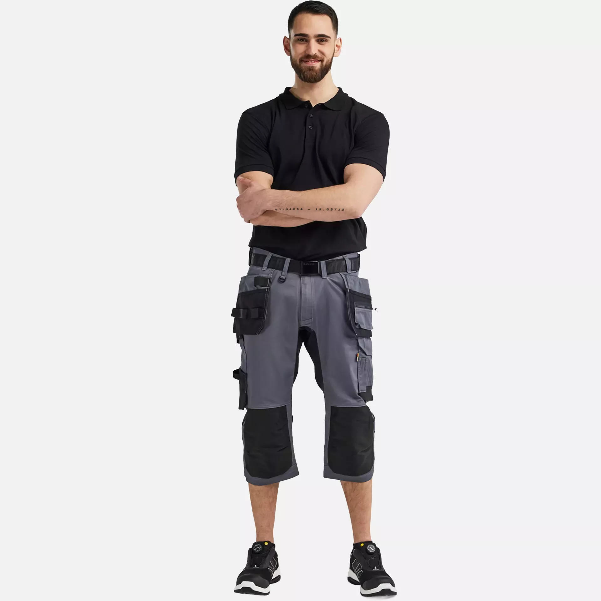 Blaklader 175418329600, Stretch Craftsman Pirate Shorts, Mid Grey, image 5