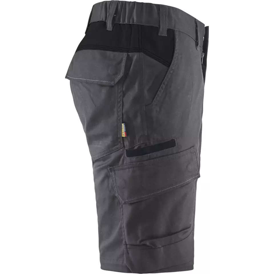 Blaklader 144618329699, Industry Stretch Shorts, Medium Grey/Black, image 2, gallery thumbnail