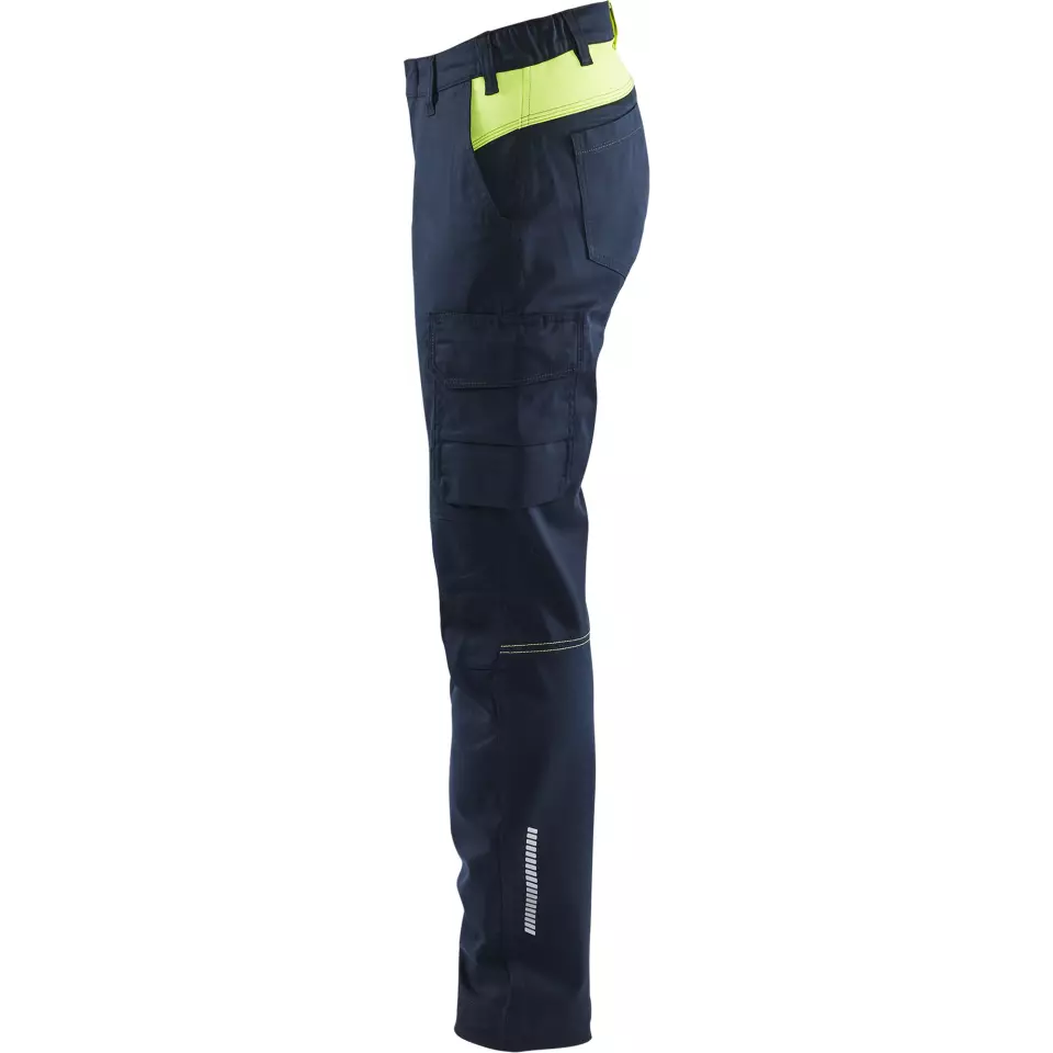 Blaklader 714418328633, Damen Stretch Industrie Arbeitshose, Dunkel Marineblau/Gelb, image 3, gallery thumbnail