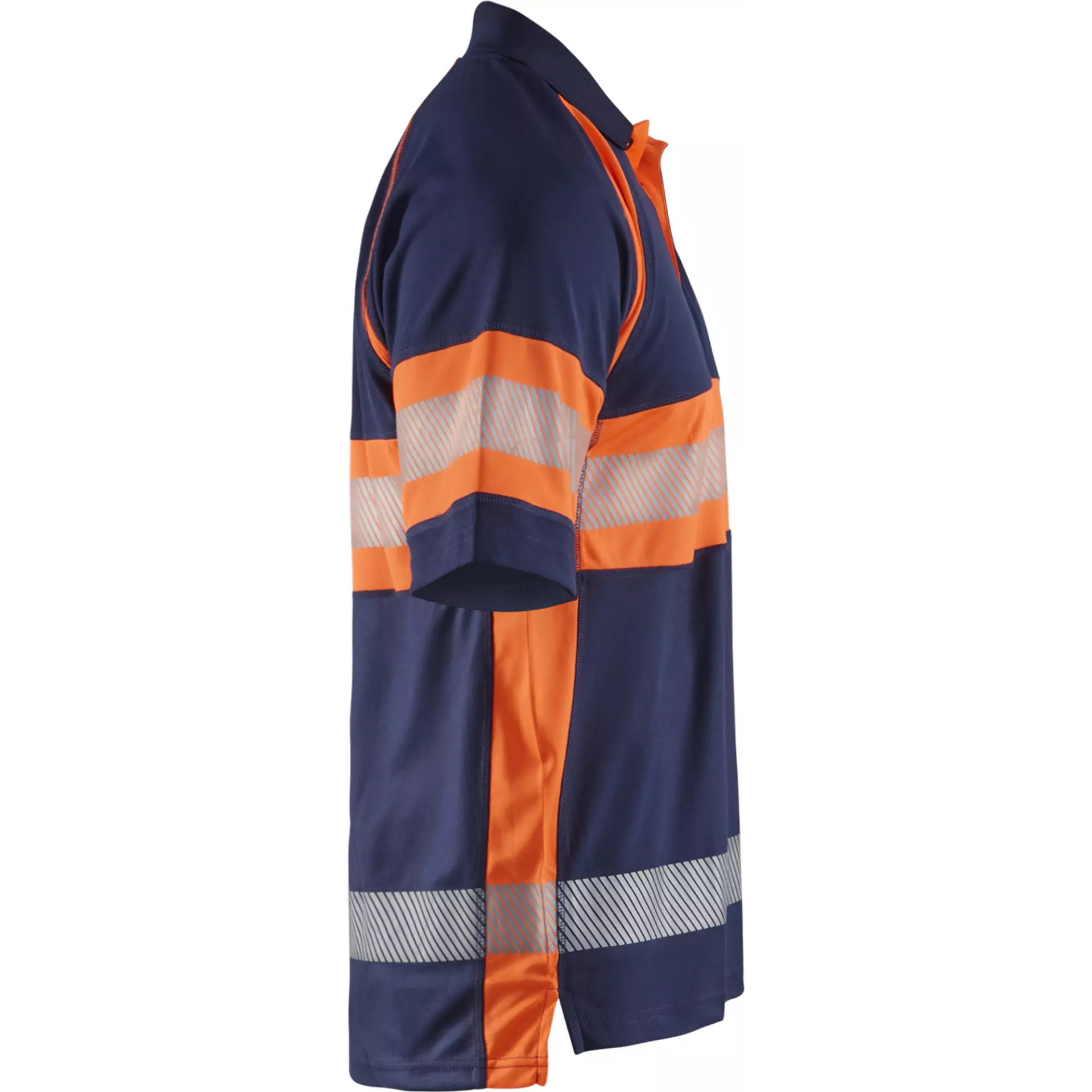 Blaklader 333810518953, High Vis UV Protection Polo Shirt, Navy Blue/Orange, image 2
