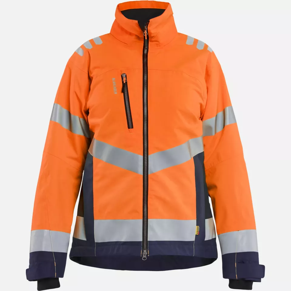 Blaklader 476219775389, Ladies High Vis Winter Jacket Lightly Lined, High Vis Orange/Navy Blue, image 1, gallery thumbnail