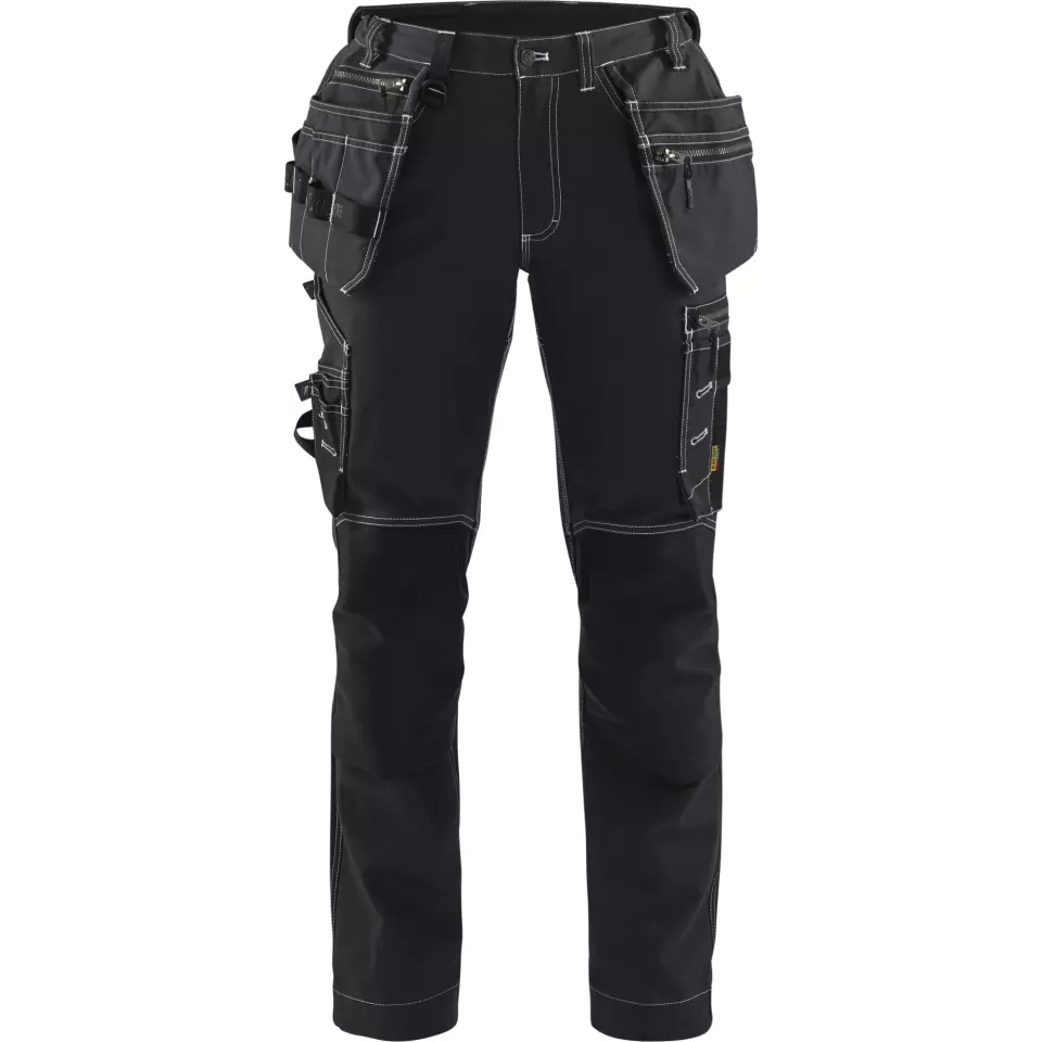 Blaklader 713013709900, Ladies Stretch Craftsman Work Trousers, Black