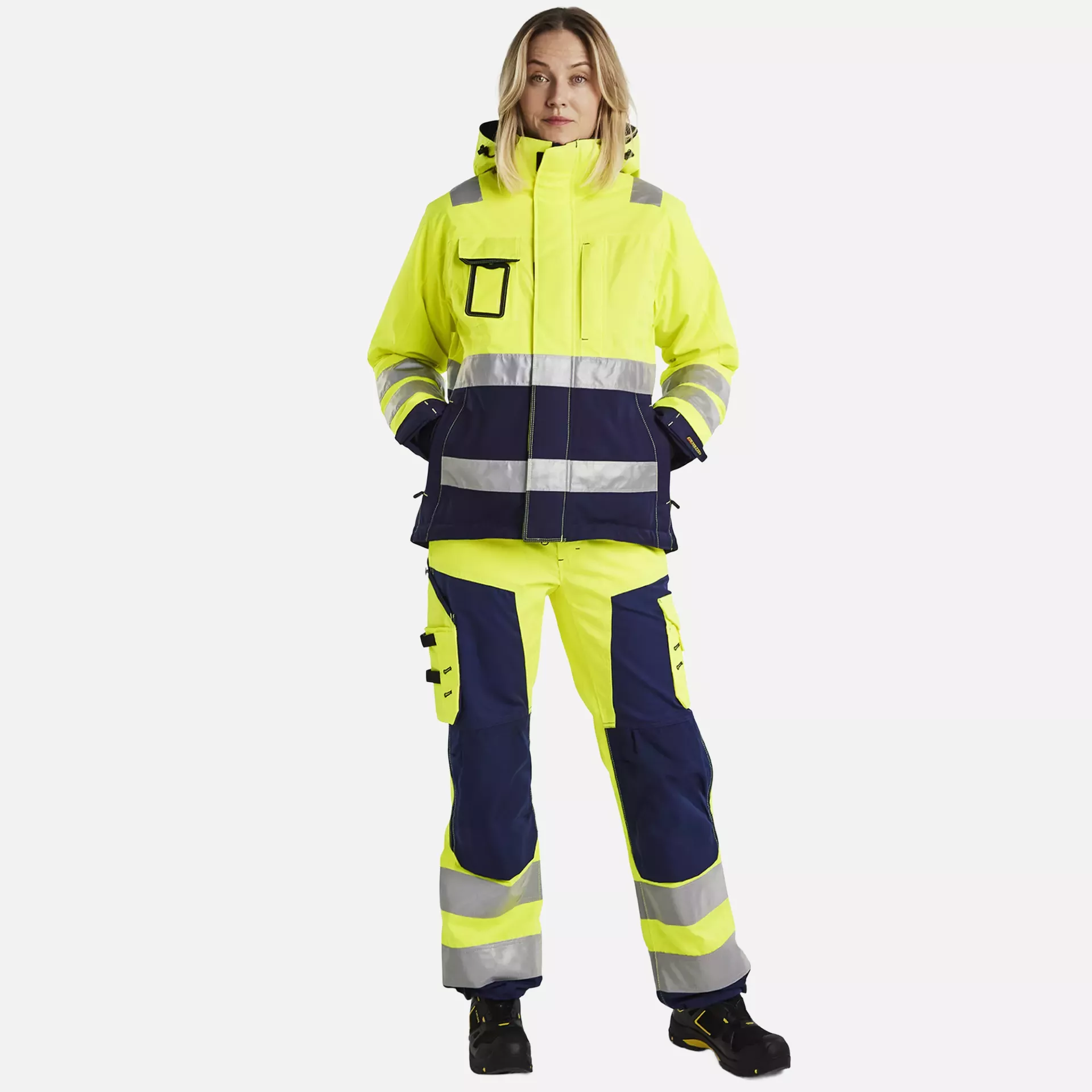 Blaklader 487219873389, High Vis Women's Winter Jacket, Yellow/Navy Blue, image 5