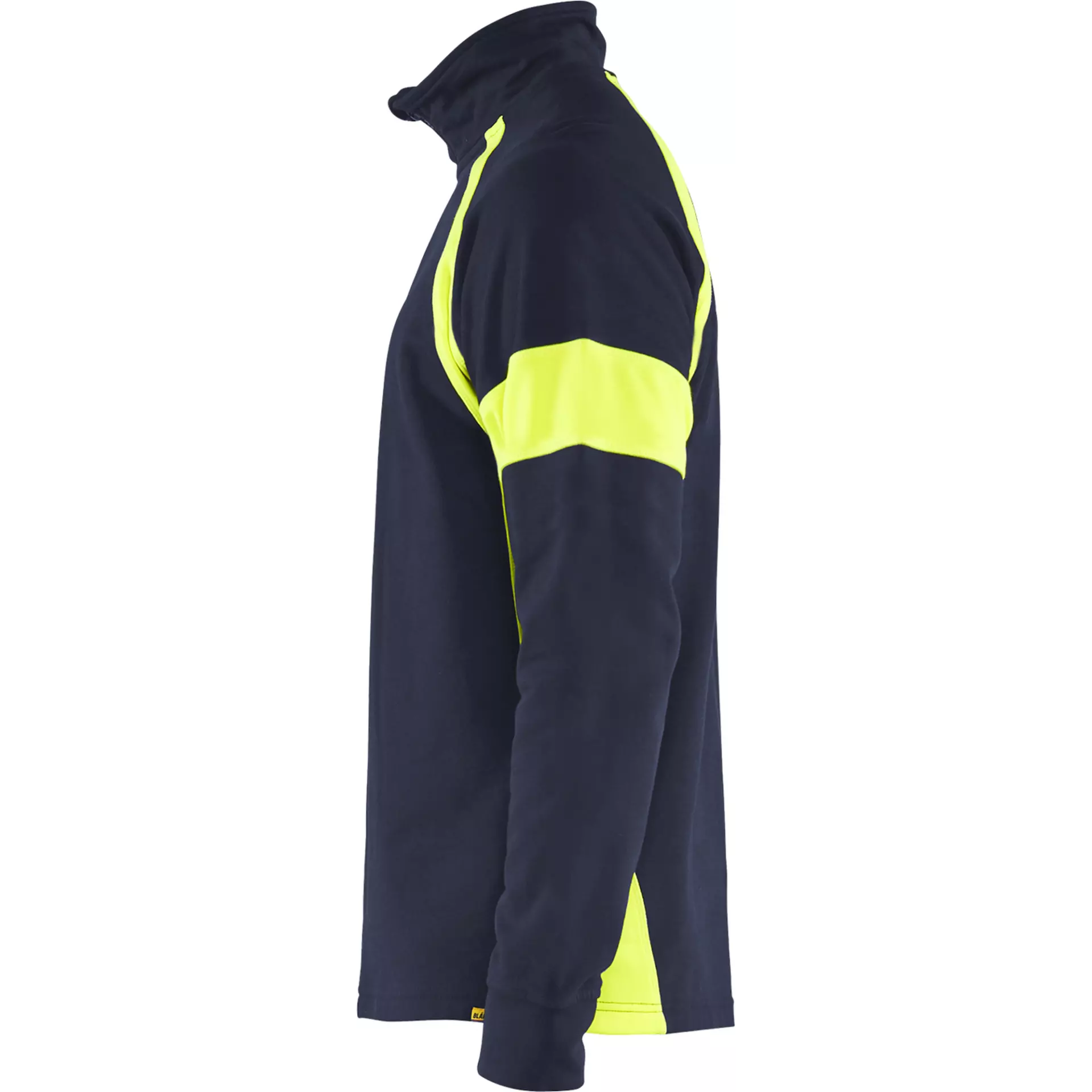 Blaklader 355011588933, Sweatshirt with High Vis Inserts, Navy/ Yellow, image 3