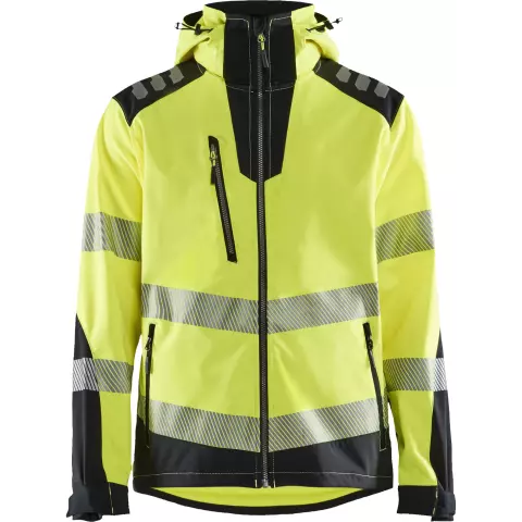 Blaklader High Vis Softshell Jacket, Yellow/Black