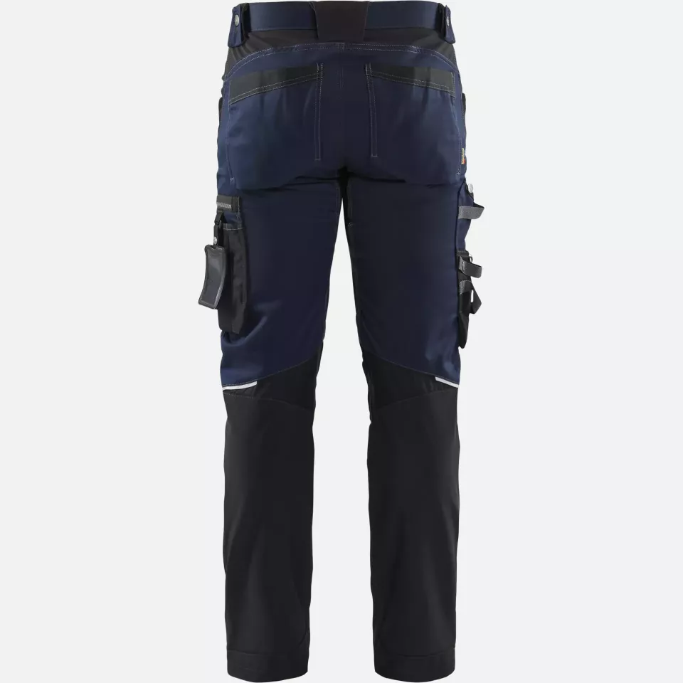 Blaklader 179918608699, Stretch Craftsman Work Trousers, Dark Navy/Black, image 4, gallery thumbnail
