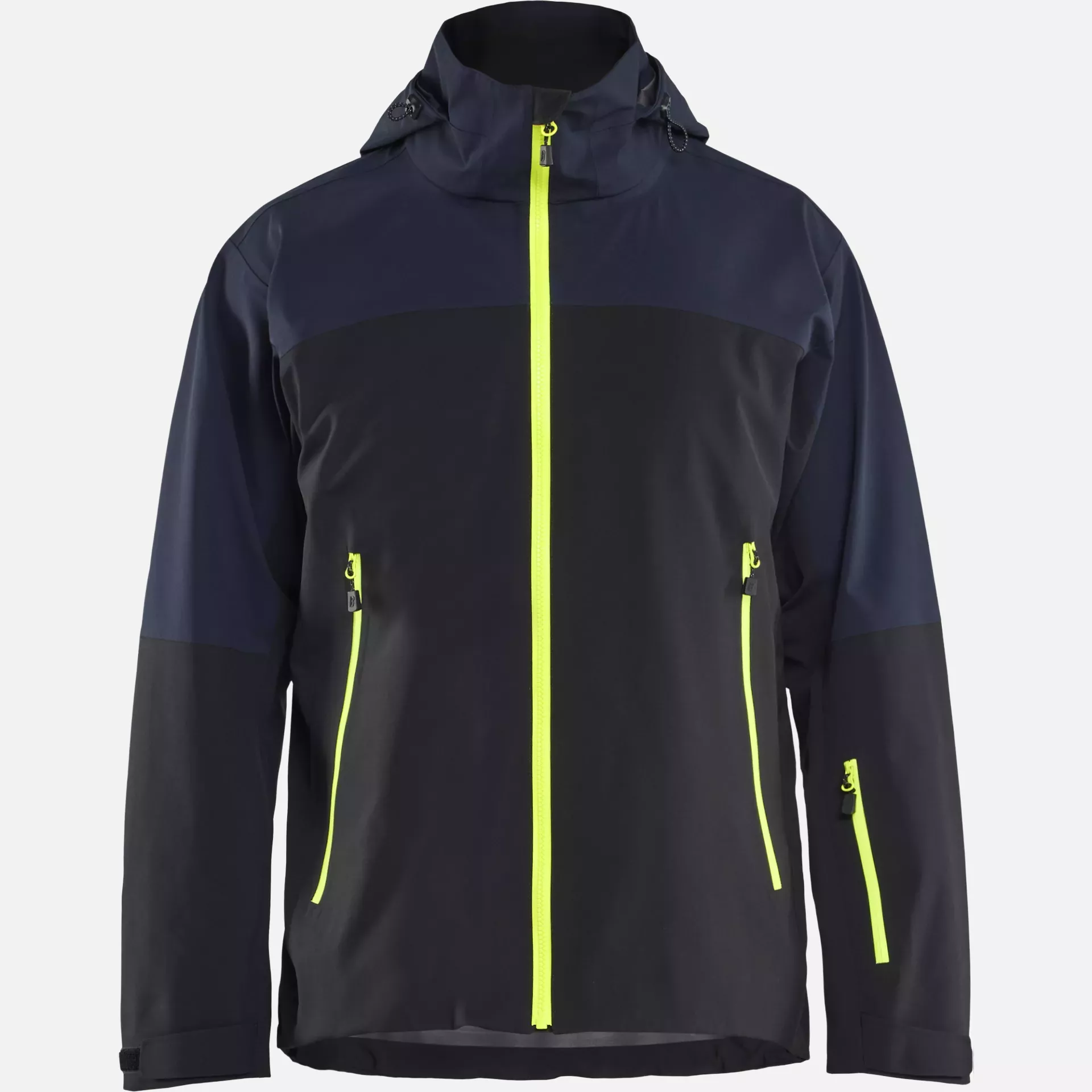 Blaklader 498019168633, Striker Shell Jacket Stretch, Dark Navy/High Vis Yellow, image 1