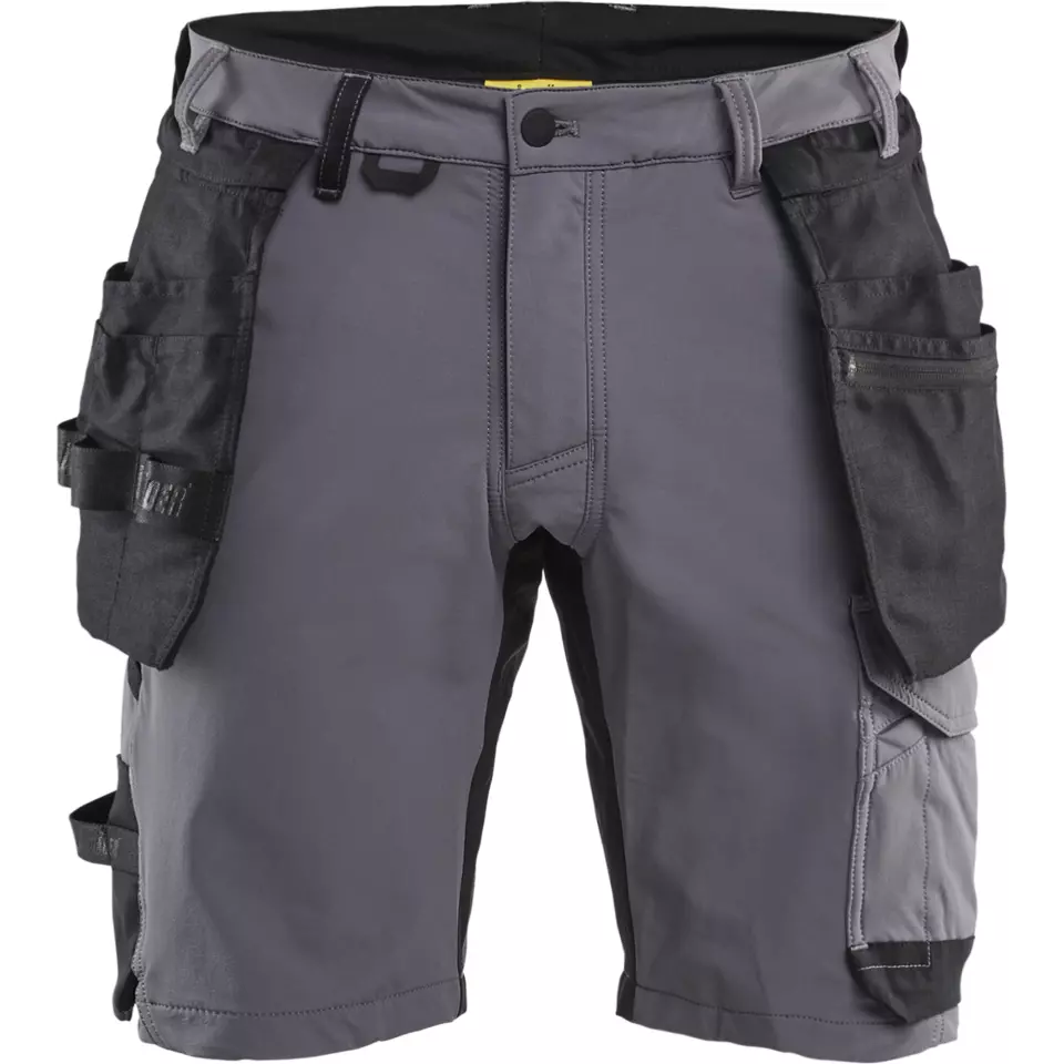 Blaklader 170216459699, 4-Way Stretch Craftsman Shorts, Medium Grey/Black