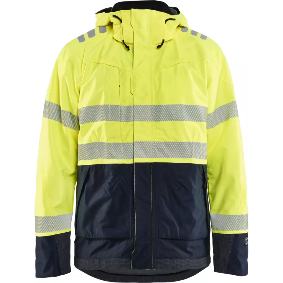 Blåkläder 408815323389, Multinorm Shell Jacket, Yellow/Navy Blue, image 1, gallery thumbnail