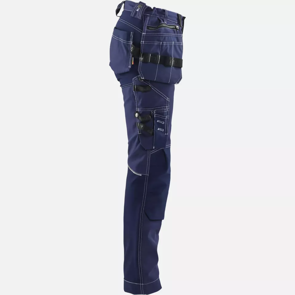 Blaklader 713013708800, Ladies Stretch Craftsman Work Trousers, Navy Blue, image 2, gallery thumbnail