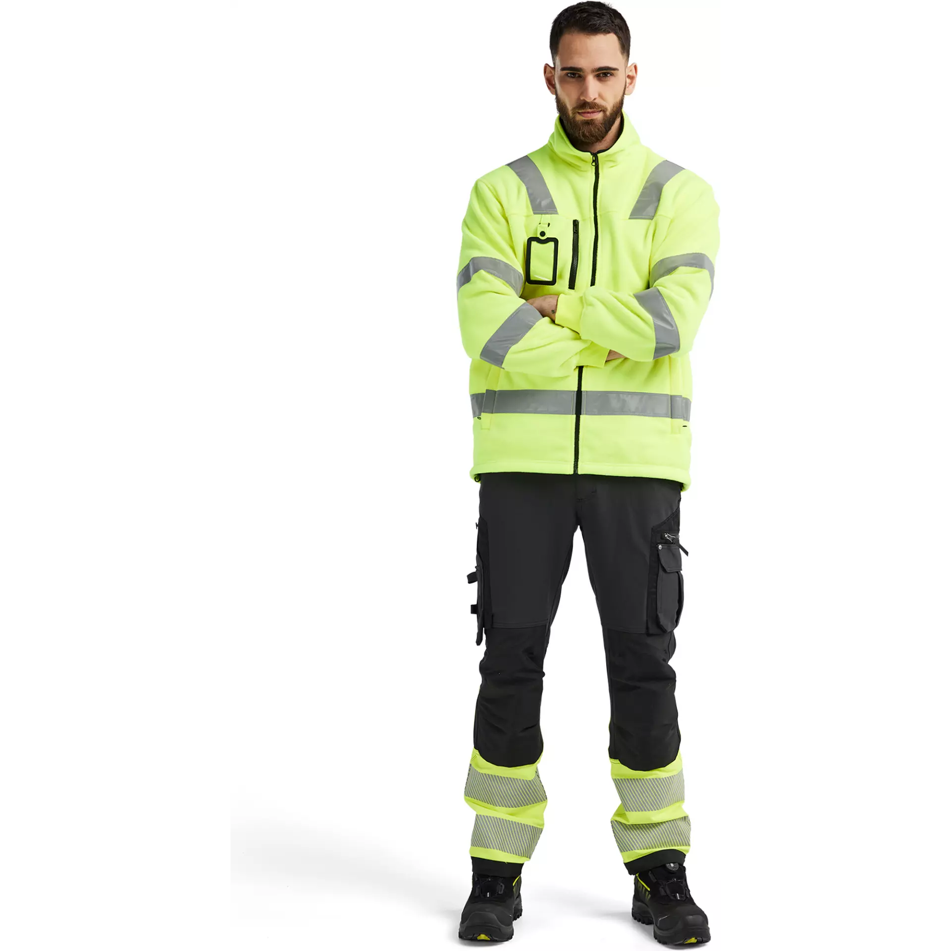 Blåkläder 485325603300, High Vis Fleece Jacket, Yellow, image 5