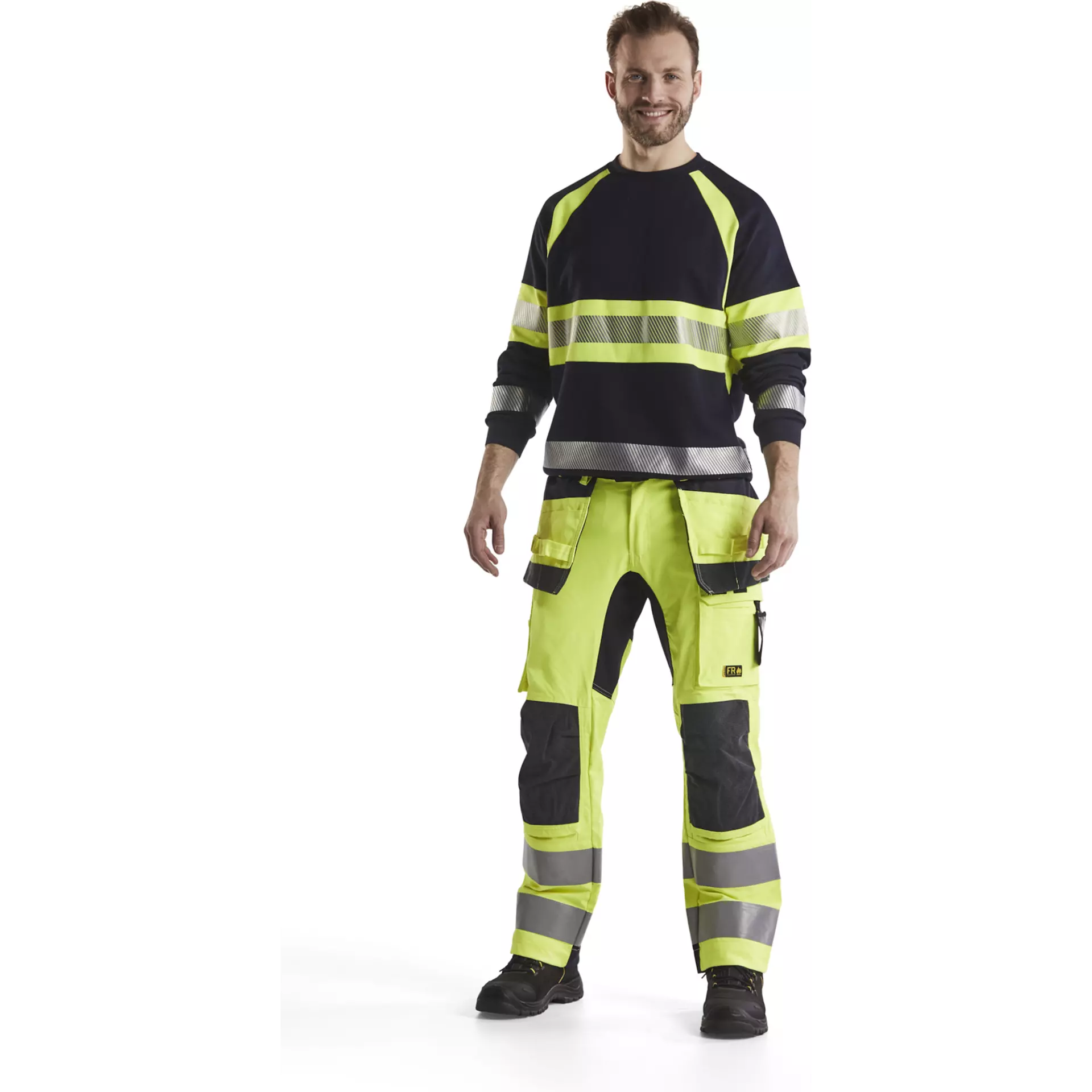 Blåkläder 345917628933, Multinorm Sweatshirt, Marineblau/ Gelb, image 5