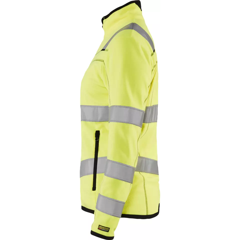 Blaklader 496610103300, High Vis Ladies Microfleece Jacket, Yellow, image 3, gallery thumbnail