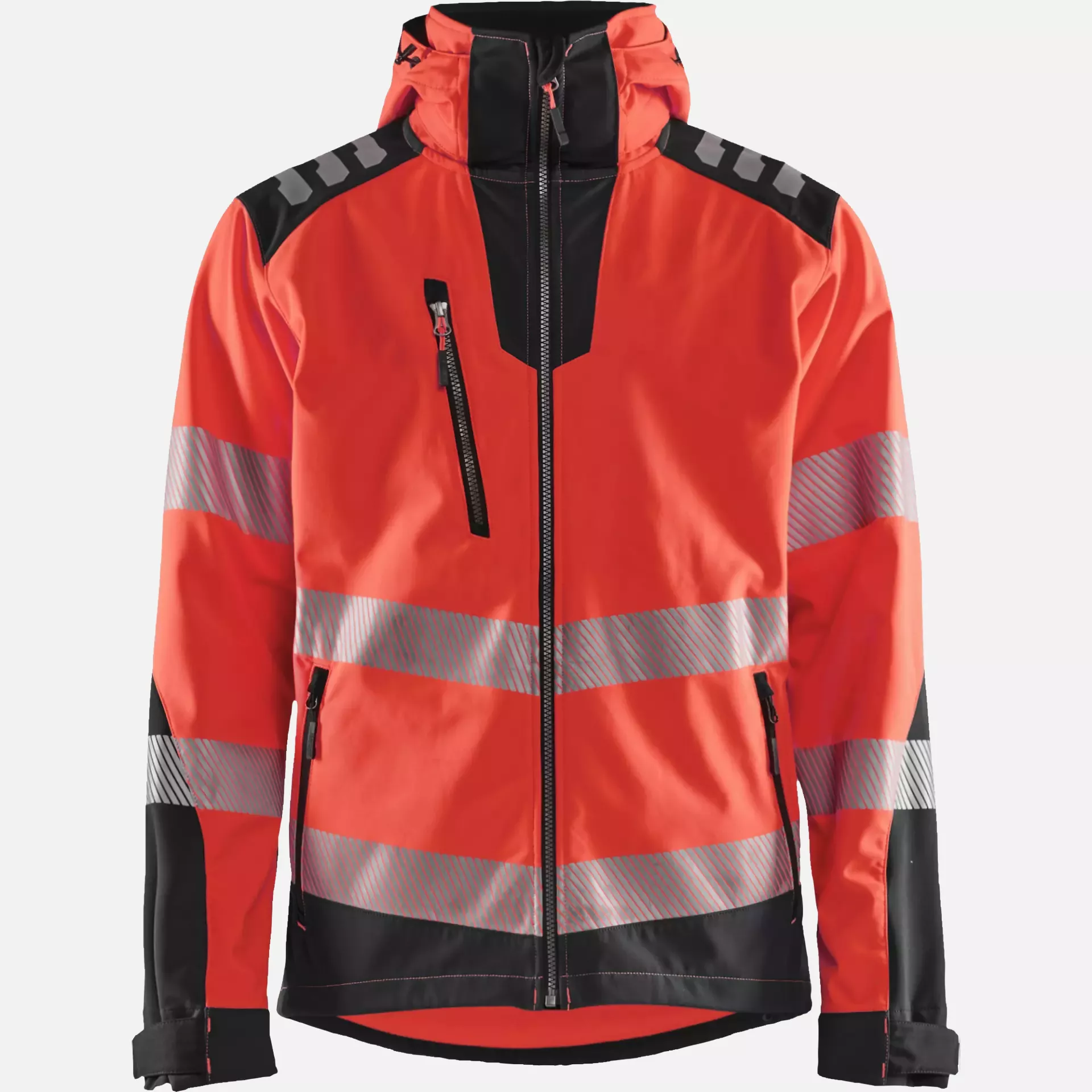 Blaklader 449125135599, High Vis Softshell Jacket, Red/Black, image 1