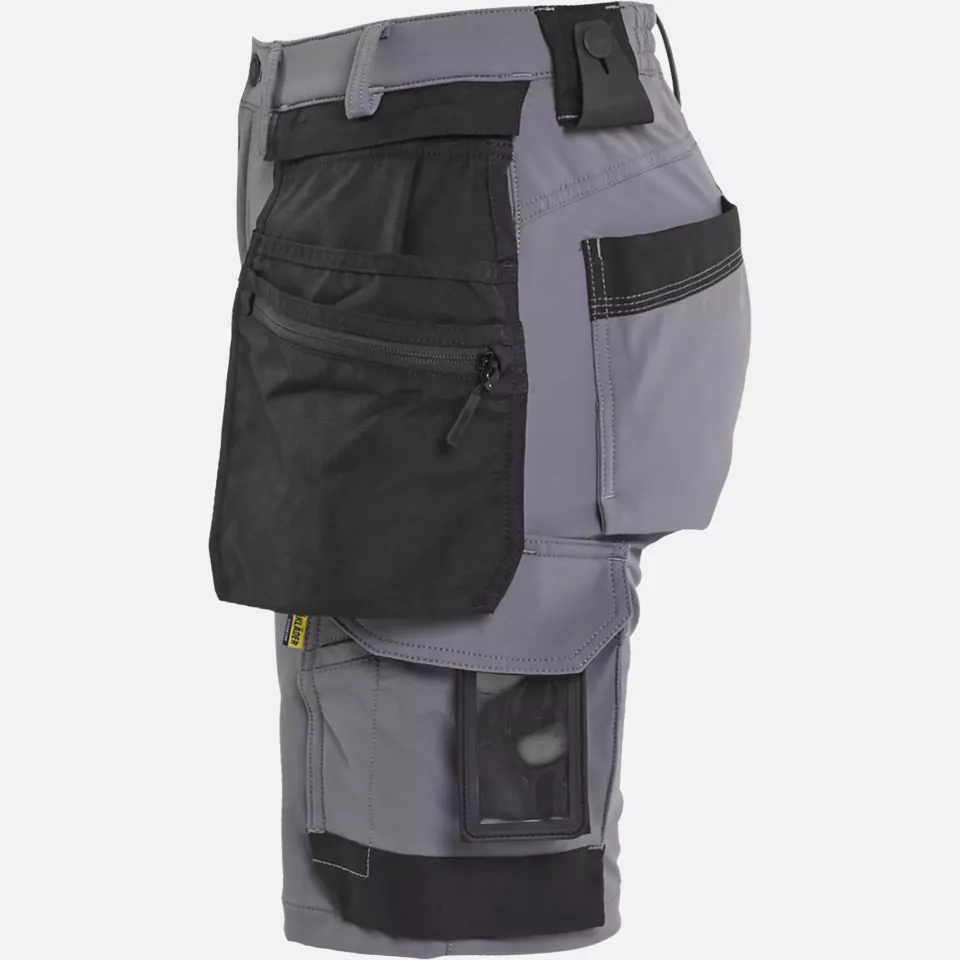 Blaklader 712416459699, Women's 4-Way Stretch Craftsman Shorts, Medium Grey/Black, image 3, gallery thumbnail