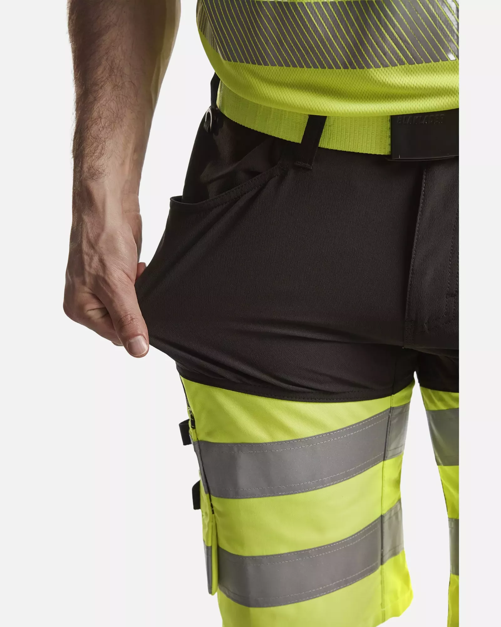 Blaklader 154118119933, High Vis Stretch Shorts, Black/Yellow, image 6
