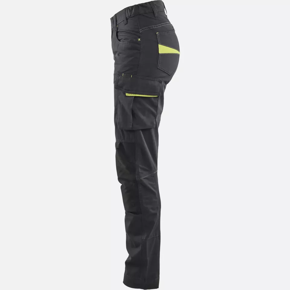 Blaklader 719513309933, Damen Stretch Arbeitshose, Schwarz/Gelb, image 3, gallery thumbnail