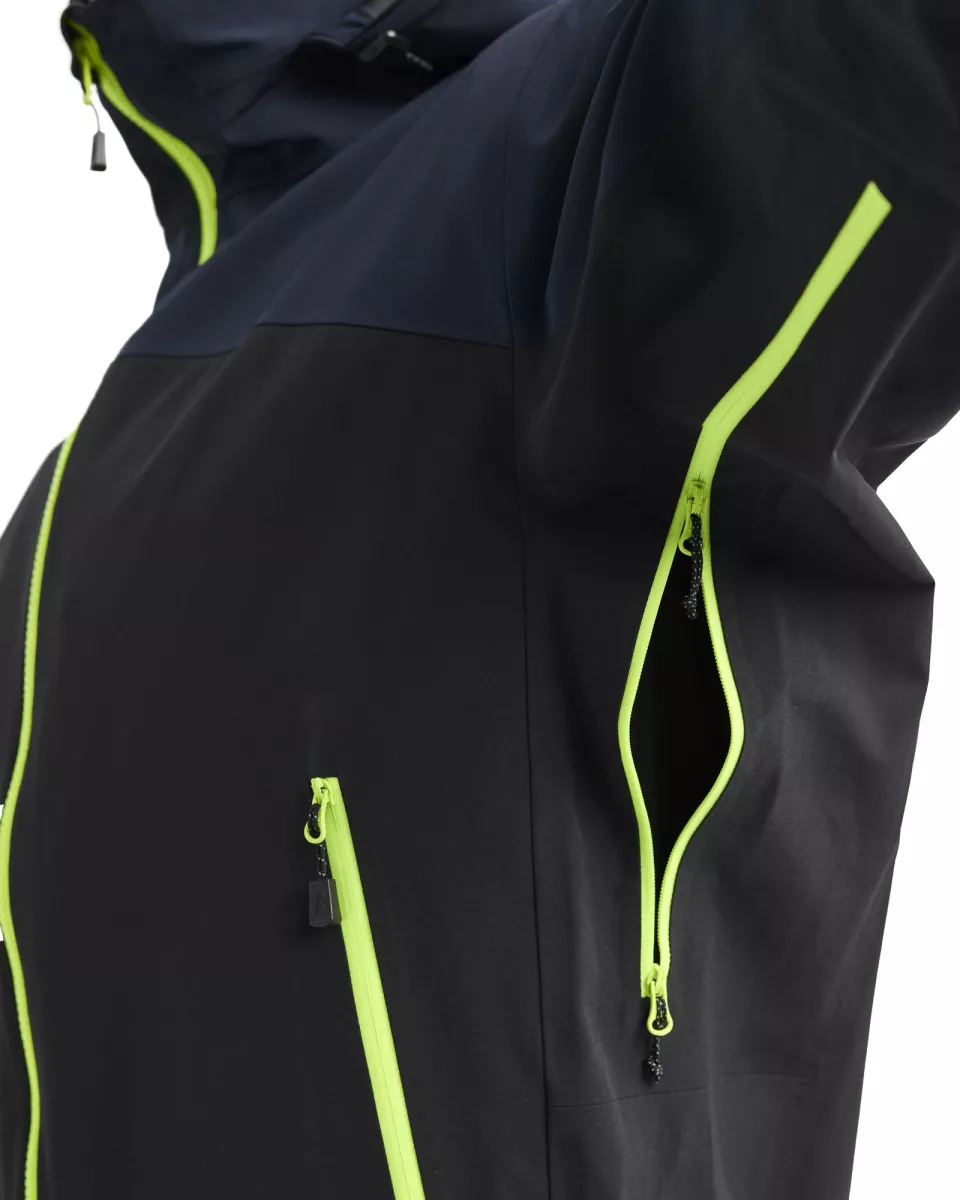 Blaklader 498019168633, Striker Shell Jacket Stretch, Dark Navy/High Vis Yellow, image 7, gallery thumbnail