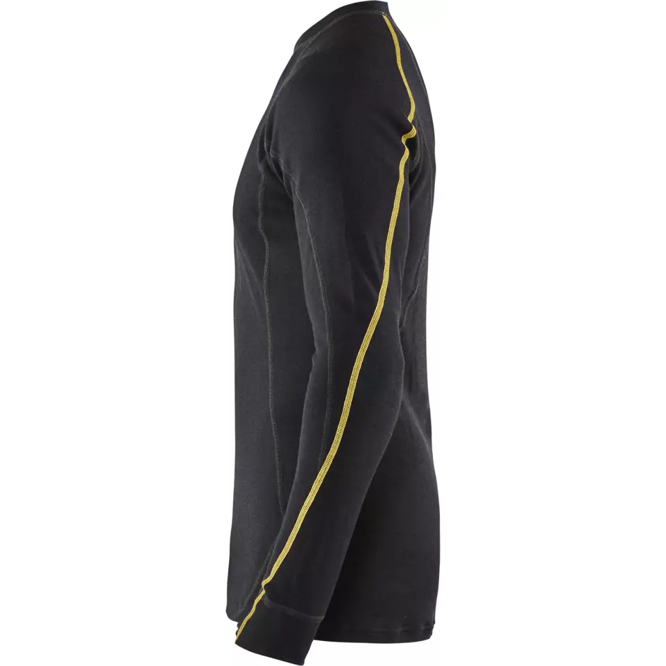 Blaklader 479410759900, Merino Wool Flame Resistant Undershirt, Black, image 3, gallery thumbnail