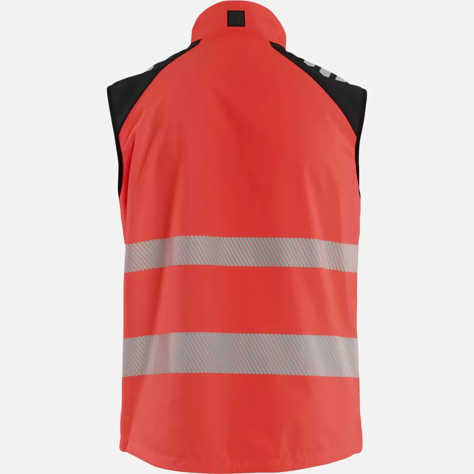 Blaklader 309125135599, Hi-Vis Softshell Vest, High Vis Red/Black, image 4, gallery thumbnail