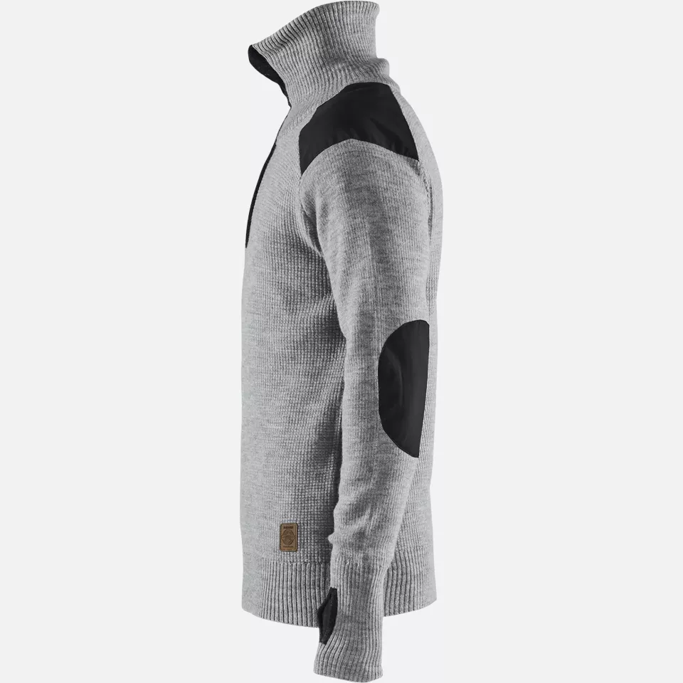 Blaklader 463010719098, Wool Sweatshirt, Grey Melange/Dark Grey, image 3, gallery thumbnail