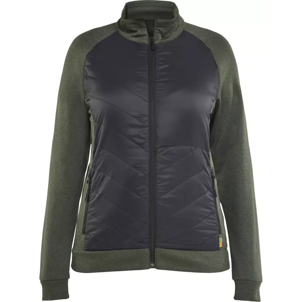 Blåkläder 341925334199, Ladies Hybrid Sweatshirt, Autumn Green/Black, image 1, gallery thumbnail