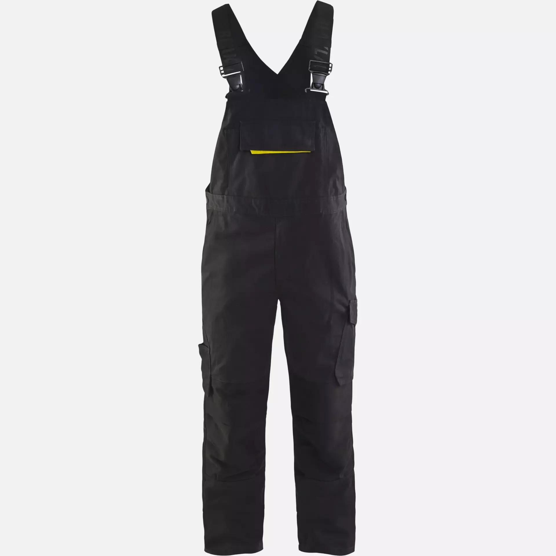 Blaklader 269513309933, Stretch Bib and Brace, Black/Yellow, image 1