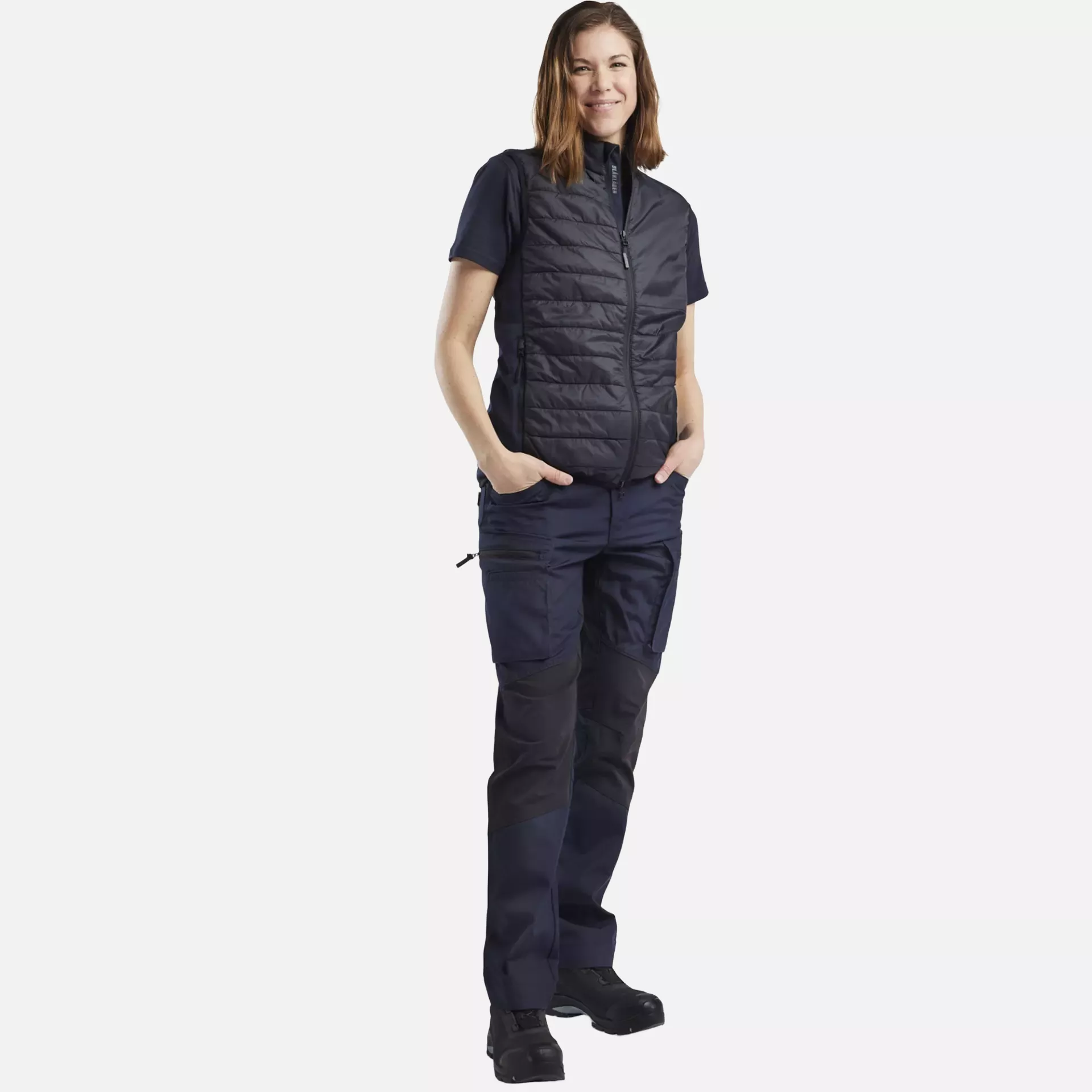 Blaklader 386420309986, Ladies Lined Vest, Black/Dark Navy, image 5