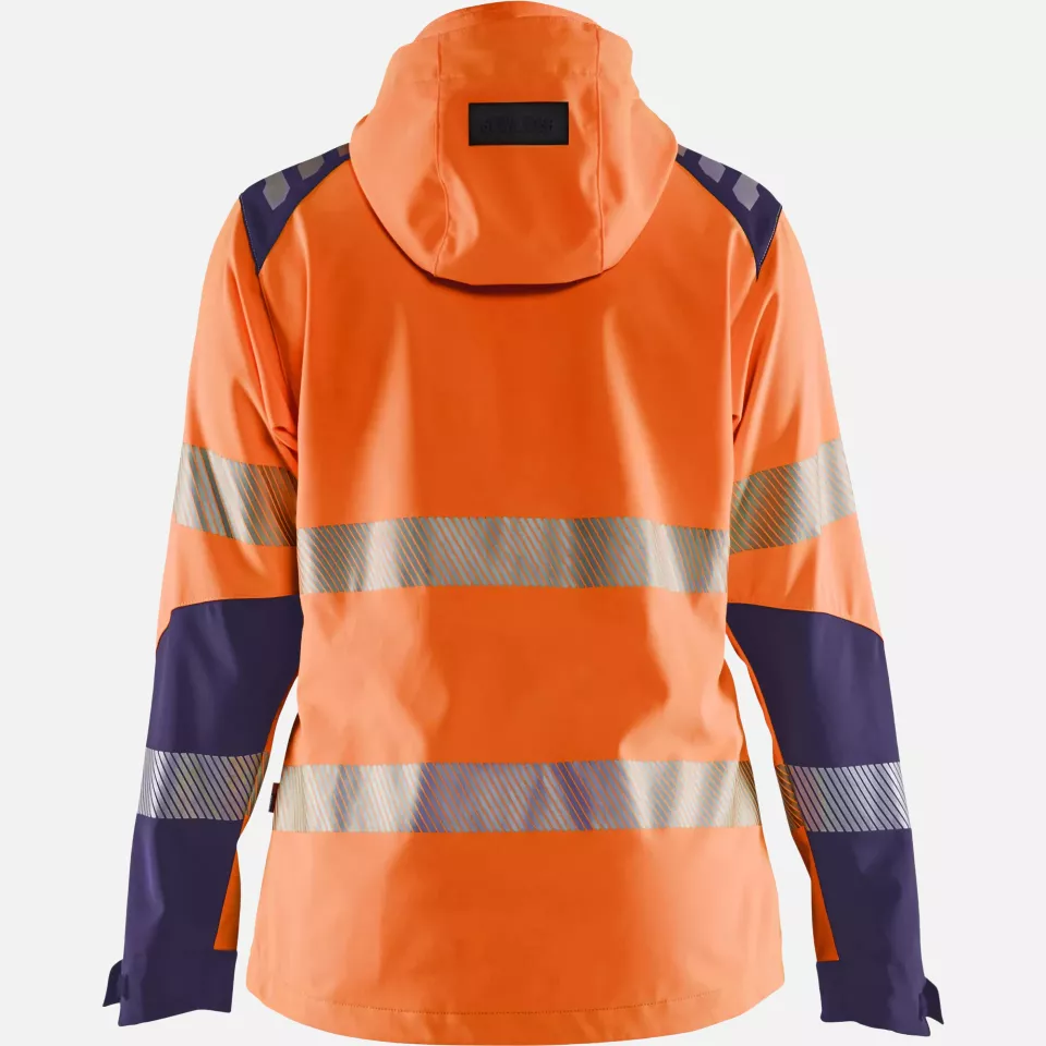Blaklader 479125135389, High Vis Women's Softshell Jacket, Orange/Navy Blue, image 4, gallery thumbnail