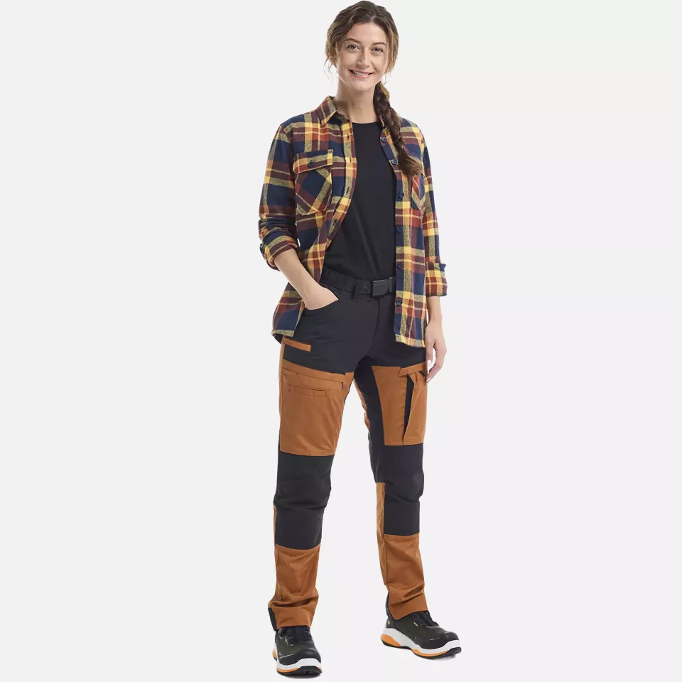Blaklader 716618454099, Women's Stretch Service Trousers, Rust/Black, image 4, gallery thumbnail