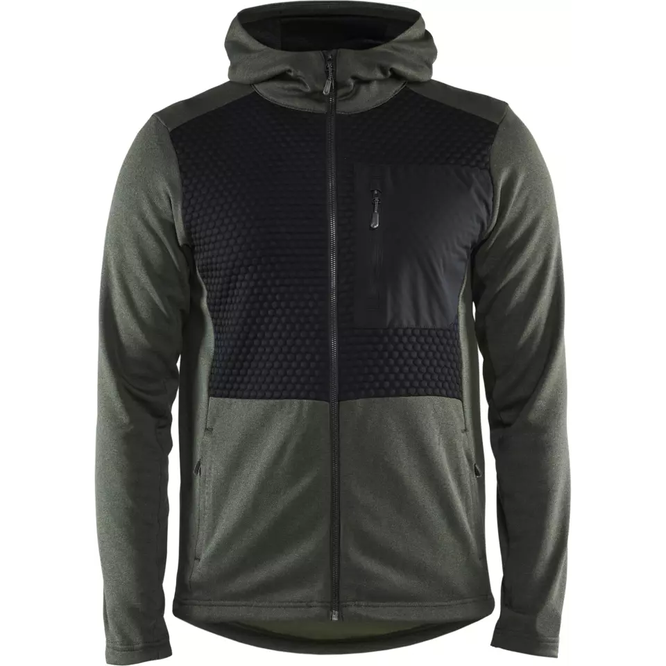Blaklader 354025334199, Hooded Sweatshirt with Zipper, Autumn Green/Black