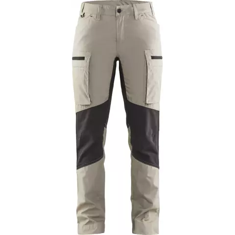 Blaklader Ladies Stretch Work Trousers, Stone Grey/Black