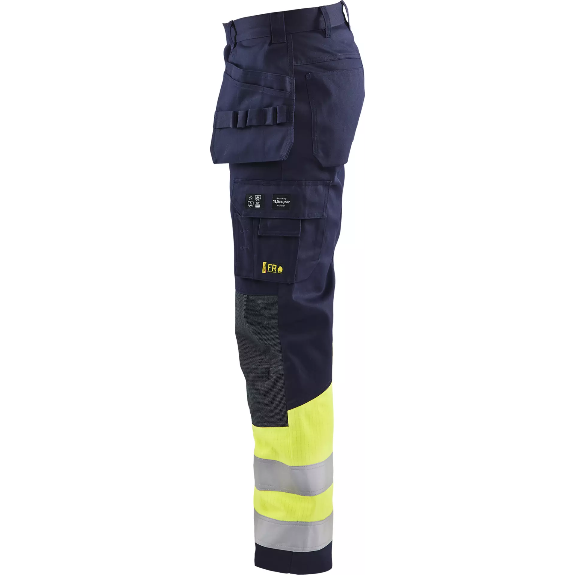 Blåkläder 147915148933, Multi-Norm Craftsman Work Trousers, Navy Blue/ Yellow, image 3