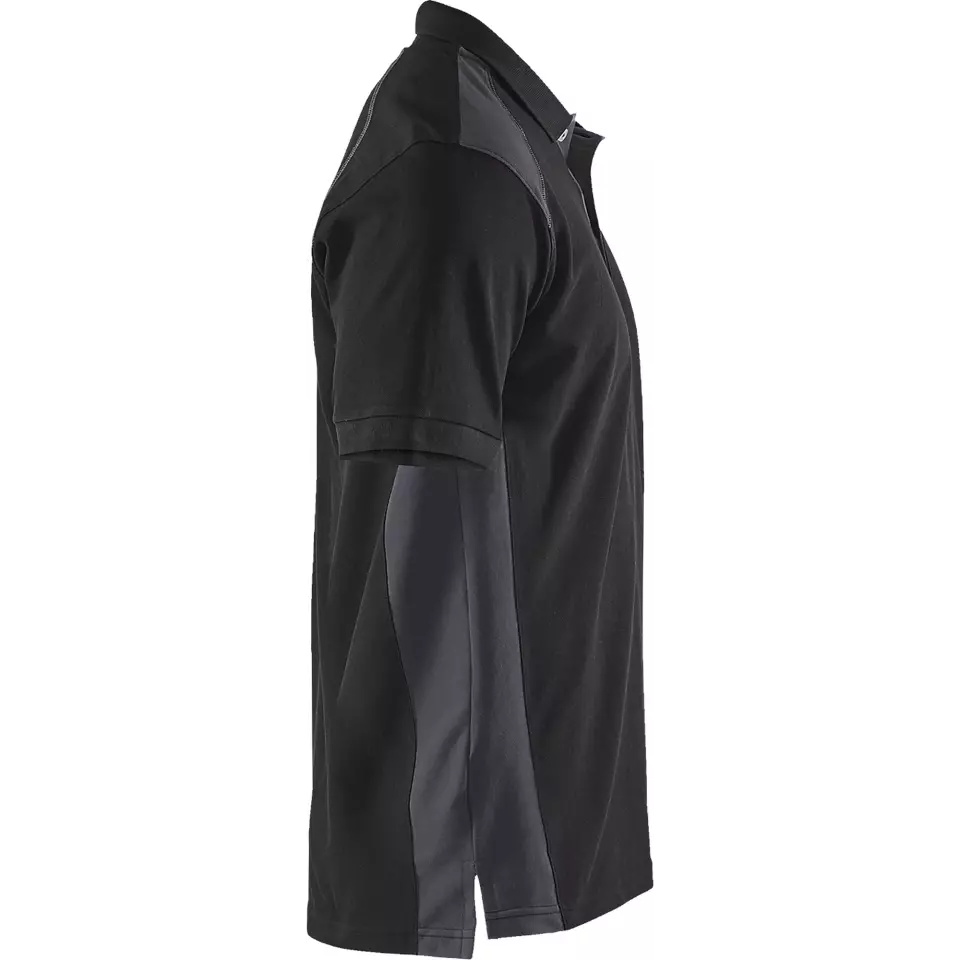 Blaklader 332410509996, Polo Shirt, Black/Medium Grey, image 2, gallery thumbnail