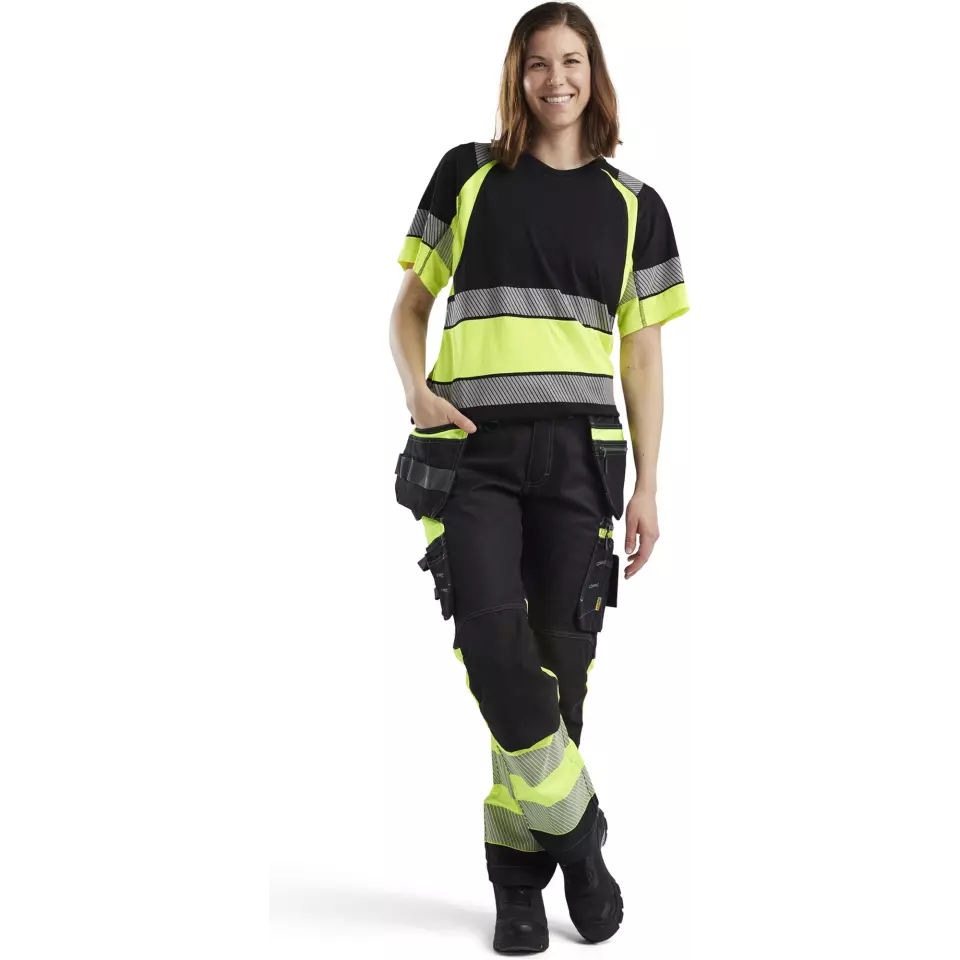 Blåkläder 341010309933, High Vis Ladies T-Shirt, Black/Yellow, image 5, gallery thumbnail
