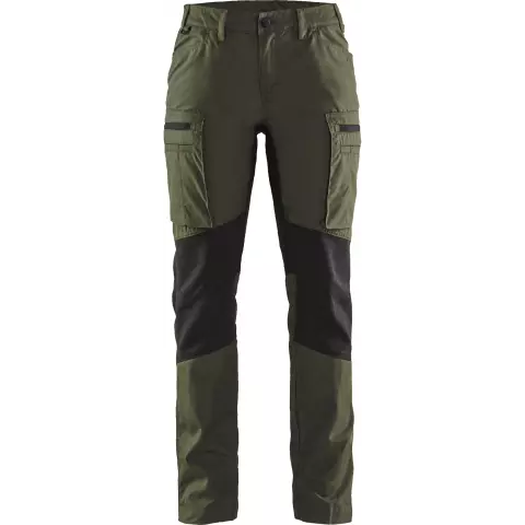 Blaklader Women's Stretch Work Trousers, Forest Green/Black
