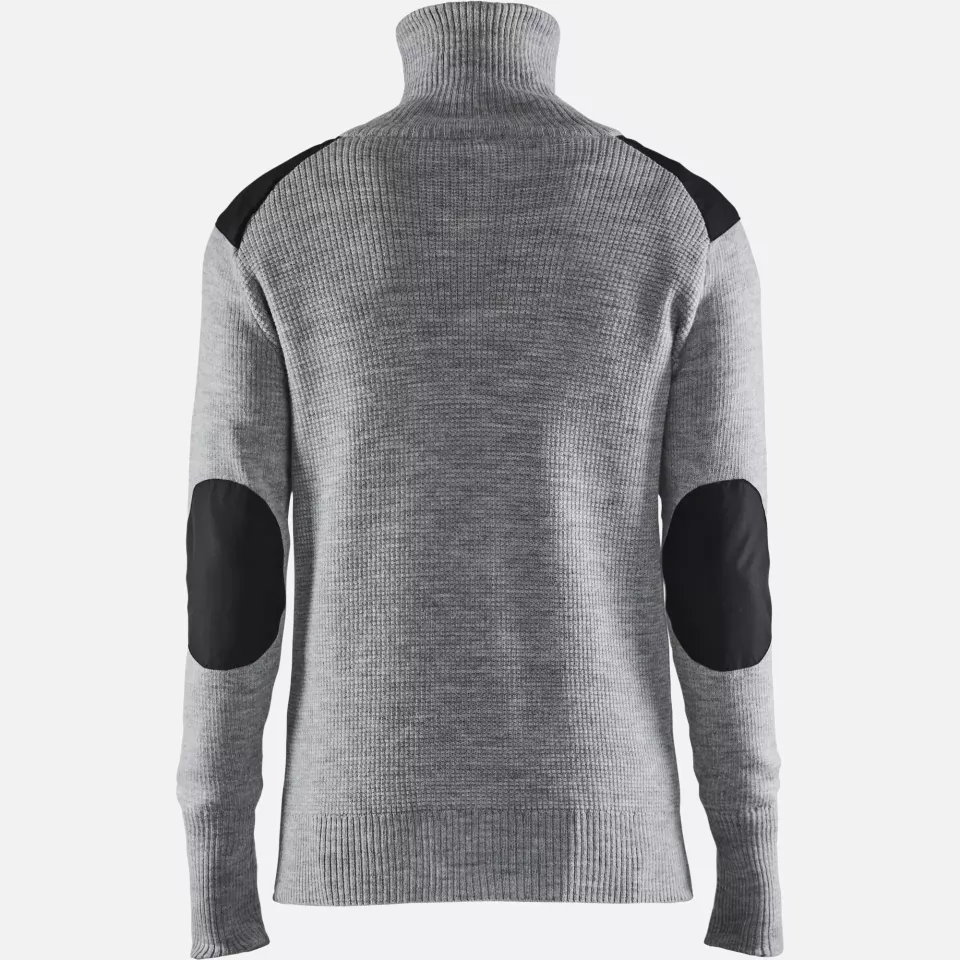 Blaklader 463010719098, Wool Sweatshirt, Grey Melange/Dark Grey, image 4, gallery thumbnail