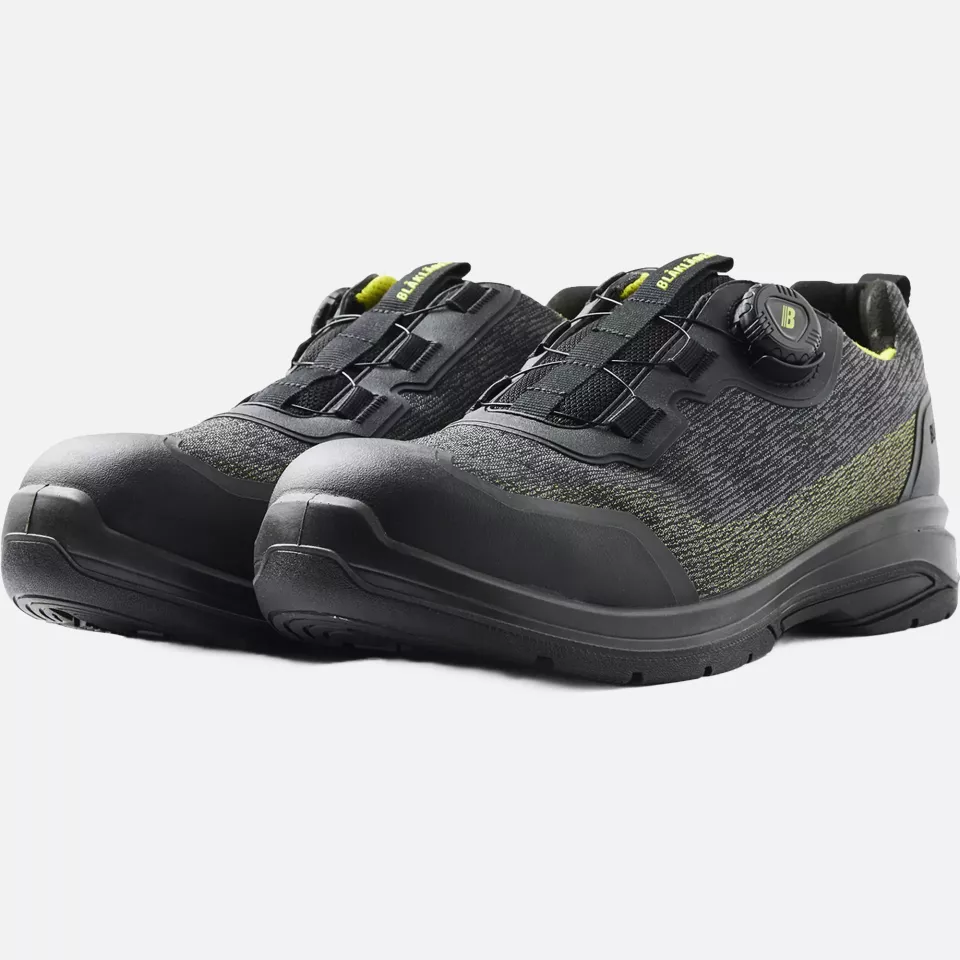 Blaklader 243800009933, CRADLE Safety Shoe, Black/Yellow, image 3, gallery thumbnail