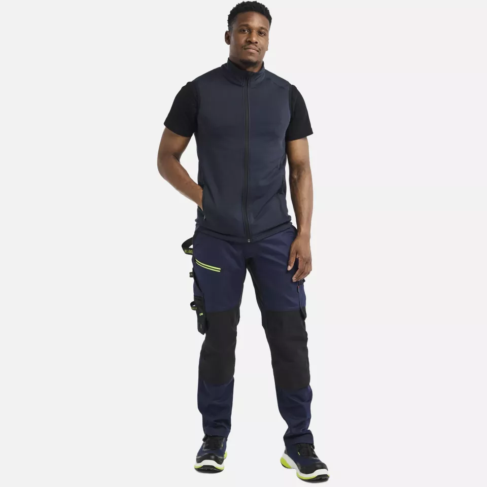 Blaklader 473625398600, STRIKER Fleece Vest, Dark Navy, image 4, gallery thumbnail
