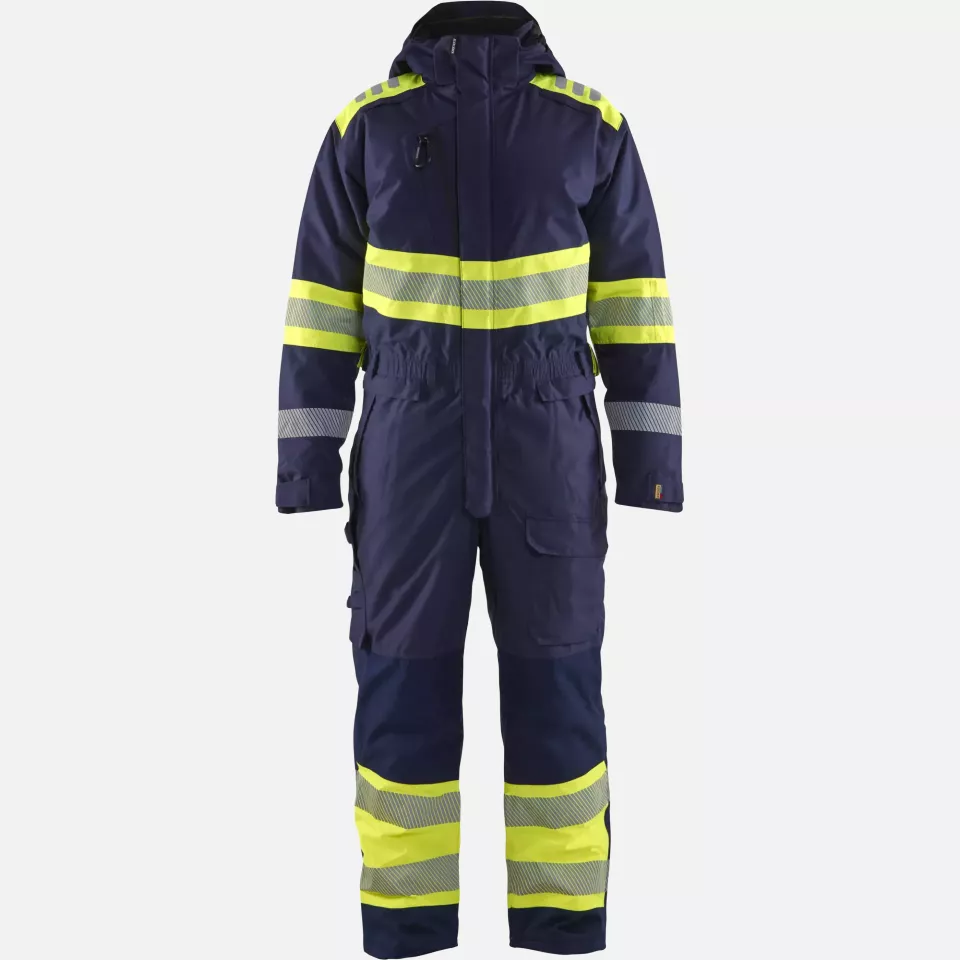 Blaklader 672019778933, High Vis Winter Coverall, Navy/Yellow, image 1, gallery thumbnail