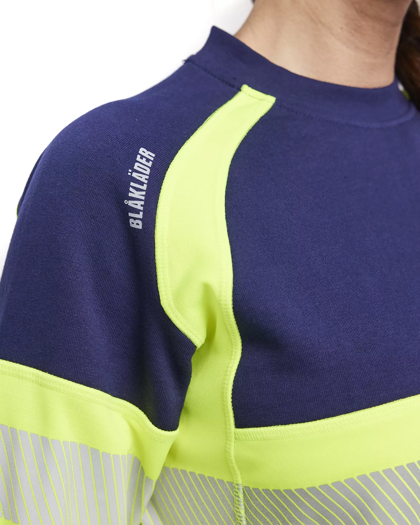 Blåkläder 340911588933, High Vis Ladies Sweatshirt, Navy Blue/ Yellow, image 6